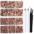 LPBeads 6400 Pieces Champagne Hotfix Rhinestones Flat Back 5 Mixed Sizes Crystal Round Glass Gems with Tweezers and Picking Rhinestones Pen...