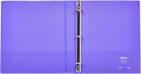 Avery Luxe Collection Durable Holographic 3 Ring Binder, Customizable View Cover, 1 Inch Round Rings, 1 Holographic Violet Binder (03226)...