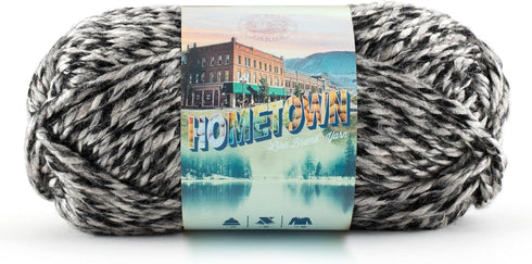 Lion Brand Yarn Hometown Yarn, Bulky Yarn, Yarn for Knitting and Crocheting, 1-Pack, Anchorage Ice...