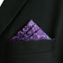 SHLAX&WING Geometric Patterned Purple Hanky Silk Pocket Square for Men Floral...