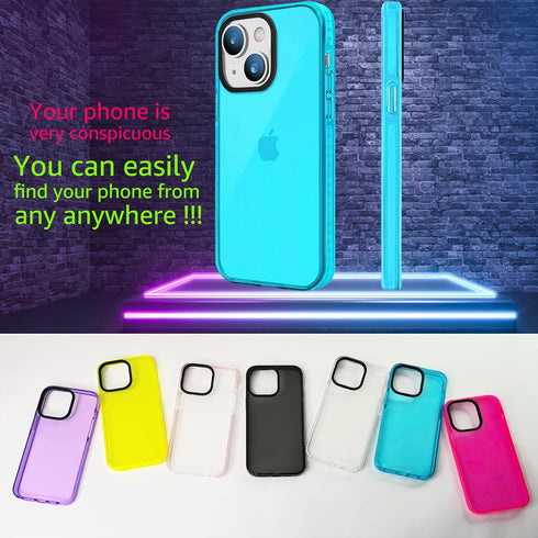 Neon Clear Case for iPhone 14 6.1inch, Cute Retro Vibrant Design Phone Cases for Women 80s Accessories,Camera Protector Cover Soft Silicone Shockp...