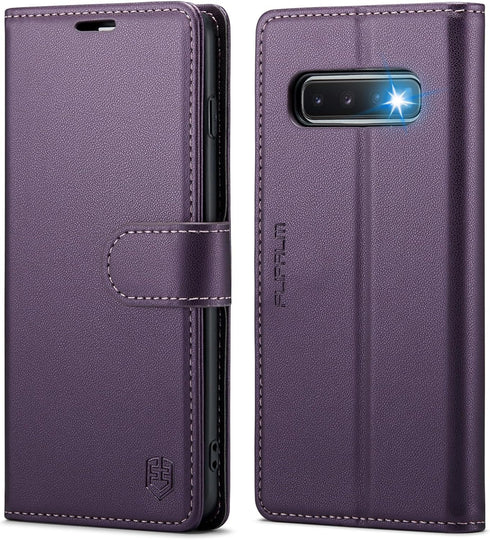 for Samsung Galaxy S10 6.1"(NON S10e,S10+) Wallet Case with RFID Blocking Credit Card Holder, PU Leather Flip Kickstand Protective Shockproof Cove...