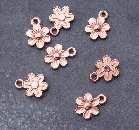Ruwado 50 Pcs Little Flowers Charms Metal Vintage Cute Vintage Small Flower Pendants for Jewelry Making Kit Bracelet Necklace DIY Making Crafting ...