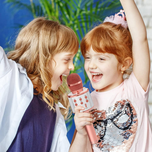 Kids Microphone for Singing, Wireless Bluetooth Karaoke Microphone for Adults, Portable Handheld Karaoke Machine, Toys for Boys and Girls Gift for...