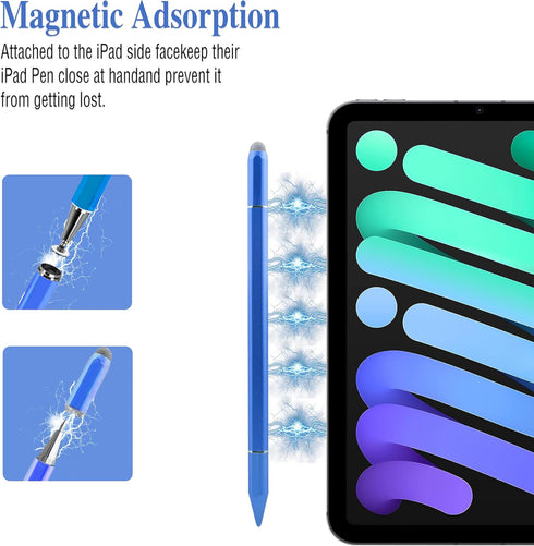 Universal Stylus Pen for Touchscreen,3 in 1 High Sensitivity Tablet Pencil,Magnetic Disc Capacitive Stylus Pen for iPad Compatible with All Touchs...
