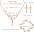 ORAZIO Wedding Bridal Jewelry for Women Crystal Necklace Dangle Earrings Bracelet Sets For Bride Bridesmaids Rhinestone Prom Costume Jewelry Set f...