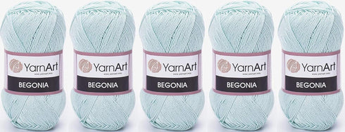 Yarn Art Begonia 100% Mercerized Cotton, Lot of 5 Skein (Pack),Total 8.8 Oz. Each 1.76 Oz (50g) / 185 Yrds (169m), Fine Sport:2 (4939)...