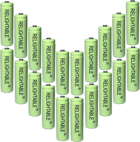 AA NiMh 600mAh 1.2V Rechargeable Batteries for Solar Garden Lights (Pack of 20)...