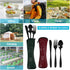 6 Pieces Travel Flatware with Case, Black Stainless Steel, Camping Fork Spoon Knife Set, R...