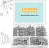 Huhuhero 340 Pack Safety Pins Assorted, Small and Large Safety Pins for Clothes Costume, 5 Different Sizes Nickel Plated Steel Pin Bulk, Sewing Cr...