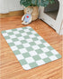 Ralxion Checkered Dog Feeding Mat, Absorbent Mats for Dog Food and Water Bowl, Dispenser, Retro Modern Aesthetic Sage Green Checkerboard Pet Place...