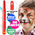 Jim&Gloria Face Paint Makeup Kit 8 Large Pens with Stencils Face Painting Tattoo Washable Body Markers Skin Safe Eyeblack Stick Baseball Sports Ha...