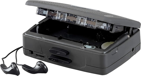 JENSEN Portable Cassette Player, Simple Retro Compact Style with AM/FM Radio, Detachable Belt Clip, and Stereo Earbuds Included...