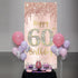 60th Birthday Door Banner Decorations for Women, Pink Rose Gold Happy 60th Birthday Door Cover Backdrop Party Supplies, Large Sixty Year Old Birth...