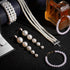 Women's Pearl Jewelry Set Multi Layer Faux Pearl Choker Necklace Pearl Stretch Bracelet Hoop Pearl Dangle Earrings Long Tassel Earrings Valentines...