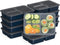 Bentgo 20-Piece Lightweight, Durable, Reusable BPA-Free 3-Compartment Containers - Microwave, Freezer, Dishwasher Safe - Navy Blue...
