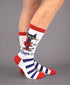 Pete the Cat Socks Gifts (Adult) (3 Pair) - (Women) Groovy Crew Socks - Fits Shoe Size: 4-10 (Ladies)...