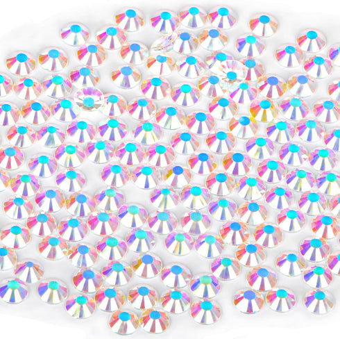 Glue Fix Crystal Flatback Rhinestones Glass Diamantes Gems for Crafting Nail Art Crafts Decorations Clothes Shoes 2.1mm (ss6 2880pcs, Starry Meteo...