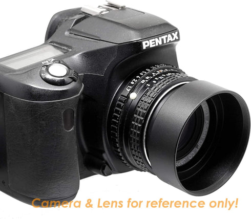 Fotasy Metal 55mm Lens Hood, 55 mm Hood Shade, Compatible with Standard Prime Lense with 55mm Filter Thread Diameter, Screw-in, with 58mm Lens Cap...