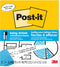 Post-it Easy Erase Permanent Marker Whiteboard Surface, 9.1 in x 9.1 in...