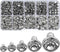 230 Sets Cz White Clear Crystal Rivets Rapid Rhinestone Silver Color Stud Rivets fit for DIY Leather-Craft and Garment (Mixed 03)...