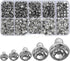 230 Sets Cz White Clear Crystal Rivets Rapid Rhinestone Silver Color Stud Rivets fit for DIY Leather-Craft and Garment (Mixed 03)...