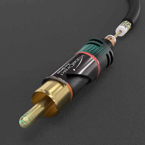 KabelDirekt – RCA/Phono Y Cable – 3ft Short – 1 to 2 RCA/Phono, Stereo Audio Cable (Coax, Male/Male Plugs, Analog/Digital, Adapter for subs/amps/H...