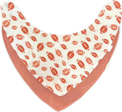 Baby Bib for Drooling and Teething with Pacifier or Teething Toy Attachment - Game Day...