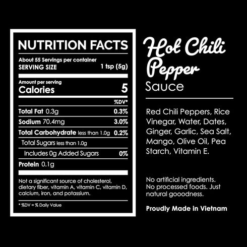 Fix Hot Sauce, Hot Chili Pepper Sauce - Gourmet Chili Pepper Hot Sauce, Chili Paste, Vegan, Gluten Free, No Sugar, Crushed Red Pepper Sauce, Red H...