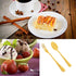 Set of 16 Gold Demitasse Espresso Spoon (4 inch) and Stainless Steel Forks (4.8 inch), DaKuan Gold Mini Coffee Spoons & Cake Forks for Dessert, Te...