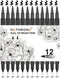 Hethrone Black Markers for Drawing - Brush Pens with Felt Tips for Artists - Calligraphy Pens, 12 Pack...