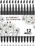 Hethrone Black Markers for Drawing - Brush Pens with Felt Tips for Artists - Calligraphy Pens, 12 Pack...