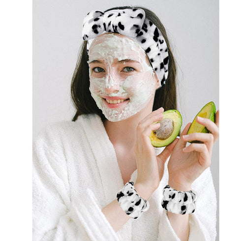 CHNLML Women Spa Headband Sponge,6PCS Bow Face Wash Headband and Wristband Set, Makeup Headband, Spa Headband,Makeup Headband, Skincare Headbands ...