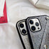 Omorro Glitter Diamond Sequins Wallet Case with Shiny Crossbody Chain for iPhone 12 Pro Max Black...