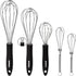 Anaeat Stainless Steel Kitchen Whisk Set of 5, Milk and Egg Beater Blender with Thick Wire for Whisking, Cooking, Baking, Beating and Stirring - 5...