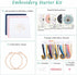 Harimau 5pcs Beginner Embroidery Kit,Eye Pattern,Cross Stitch Kits, Including Stamped Embroidery Cloth with 2 Embroidery Hoops, Multicolor Color T...