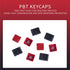 PBT Keycaps, Black and Red Keycaps OEM keycaps 61 Keycaps Set for Cherry MX Switches /GH60/ RK61/ ALT61/ Annie Mechanical Keyboards with Key Pulle...