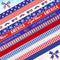 Hying 12 PCS 4th of July Patriotic Ribbons, 3/8" Width Patriotic Grosgrain Ribbons American Stars Craft Ribbon Red Blue Buffalo Plaid Ribbons for ...