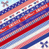 Hying 12 PCS 4th of July Patriotic Ribbons, 3/8" Width Patriotic Grosgrain Ribbons American Stars Craft Ribbon Red Blue Buffalo Plaid Ribbons for ...
