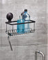 iDesign Everett Metal Push Lock Suction Shower Caddy, Extra Space for Shampoo, Conditioner, and Soap with Hooks for Razors, Towels, Loofahs, and M...