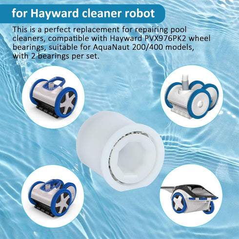 Pool Cleaner Bearing PVX976PK2 - Compatible Replacement for Hayward, AquaNaut, Poolvergnuegen, and Phoenix - 2 Pack Pool Vacuum Parts - Fits 200, ...