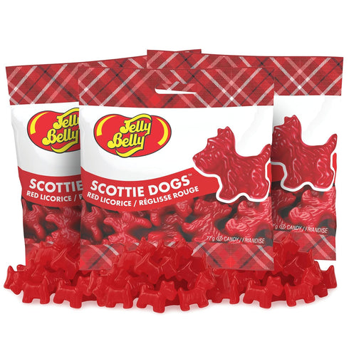 JellyBelly Red Licorice Scottie Dogs, 2.75 Ounces, Pack of 3...