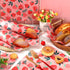 150Pcs Strawberry Wax Paper Pink Deli Paper Tissue Sweet Fruit Sandwich Wrap Paper Waterproof Oil-Proof Picnic Liners for Party Kitchen Supplies...