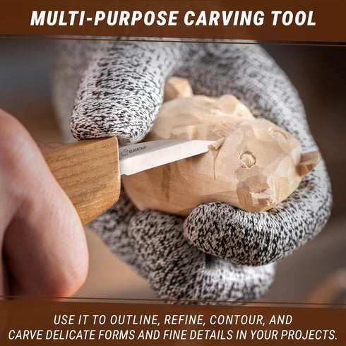 BeaverCraft Wood Carving Detail Knife C15 1.4" Whittling Knife for Detail Woodcarving Craft Knife - Chip Carving Knife Wood Carving Tools for Begi...