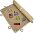 Tactical Badge Board Folding Mat Badge Holder Badge Patch Velvet Fabric Adhesive Sheet Self Adhesive Felt Fabric (Brown)...