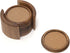 Lipper International Acacia Round with Cork Coasters and Caddy, 7-Piece Set...