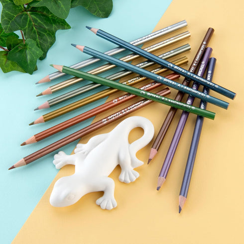 ROYAL BRUSH RTN-157 Metallic Colored Pencils-12/Pkg...