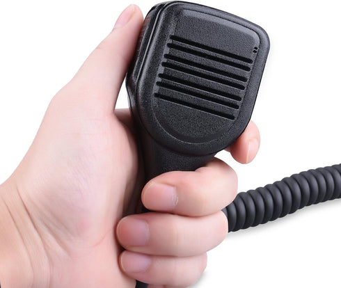 Shoulder Mic, Waterproof IP55 Handheld Speaker Mic with External 3.5mm Earpiece Jack, Compatible with 2.5mm/3.5mm 2-Pin Motorola Two-Way Radios...