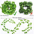 DearHouse 84 Feet 12 Strands Artificial Ivy Leaf Plants Vine Hanging Garland Fake Foliage Flowers Home Kitchen Garden Office Wedding Wall Decor, G...