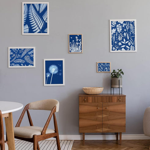 32 Sheets Sun Print Paper Cyanotype Paper A4 A5 Solar Drawing Paper Sensitivity Nature Printing Paper for Kids Adults Arts Crafts DIY Project (Whi...